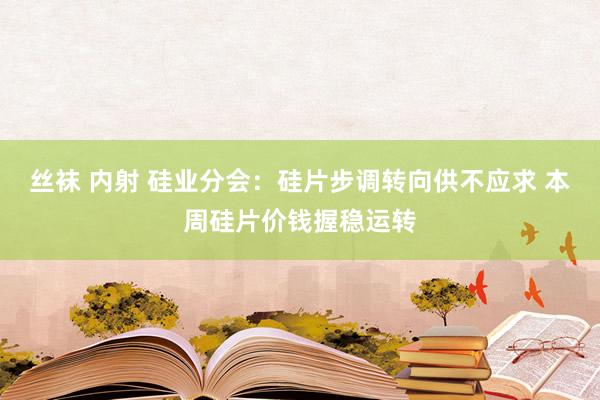 丝袜 内射 硅业分会：硅片步调转向供不应求 本周硅片价钱握稳运转