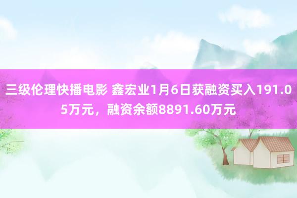 三级伦理快播电影 鑫宏业1月6日获融资买入191.05万元，融资余额8891.60万元