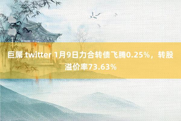 巨屌 twitter 1月9日力合转债飞腾0.25%，转股溢价率73.63%