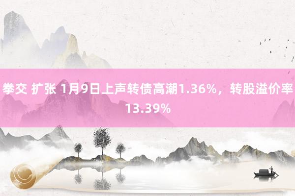 拳交 扩张 1月9日上声转债高潮1.36%，转股溢价率13.39%