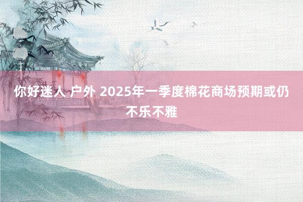 你好迷人 户外 2025年一季度棉花商场预期或仍不乐不雅