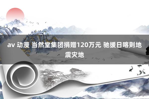 av 动漫 当然堂集团捐赠120万元 驰援日喀则地震灾地