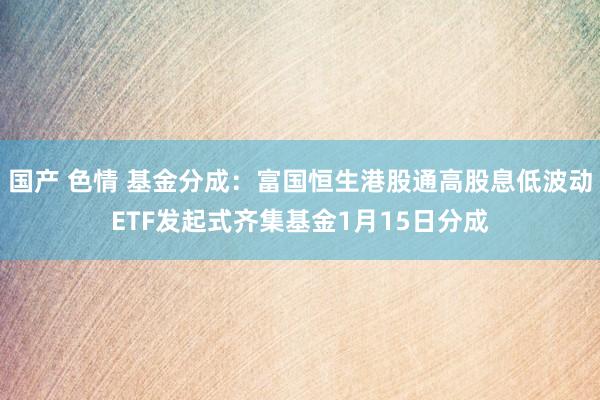 国产 色情 基金分成：富国恒生港股通高股息低波动ETF发起式齐集基金1月15日分成