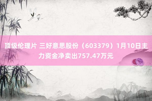 顶级伦理片 三好意思股份（603379）1月10日主力资金净卖出757.47万元