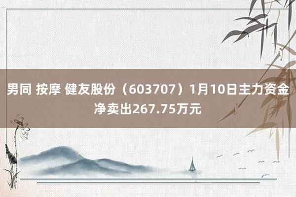 男同 按摩 健友股份（603707）1月10日主力资金净卖出267.75万元