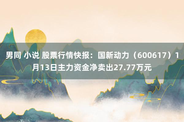 男同 小说 股票行情快报：国新动力（600617）1月13日主力资金净卖出27.77万元