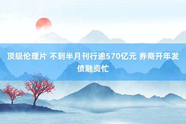 顶级伦理片 不到半月刊行逾570亿元 券商开年发债融资忙